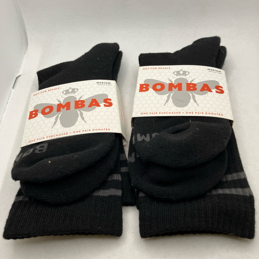 Bombas Black Athletic Socks For Performance Lot Of 2